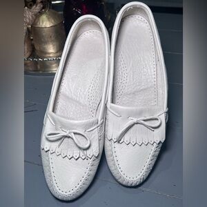 Sebago White Leather Loafers Women’s‎ Size 9.5